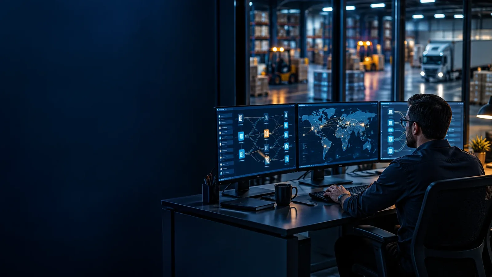 Integration engineer reviewing connected application and trading document flows.
