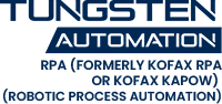 Tungsten Automation RPA Formerly Kofax RPA or Kofax Kapow Robotic Process Automation